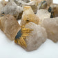 Natural surface of Quartz raw stone, from Brazil, showing open form.