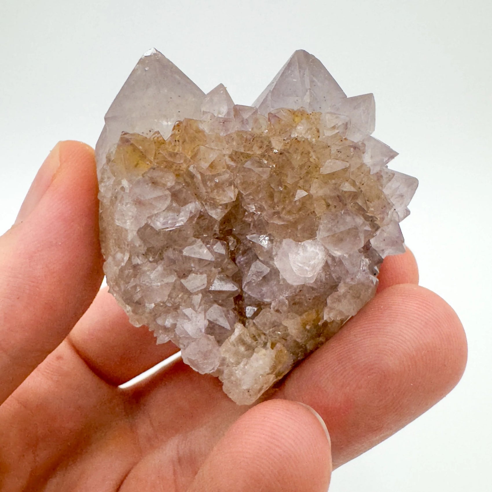 Back view of Grade AA Quartz raw showing natural surface