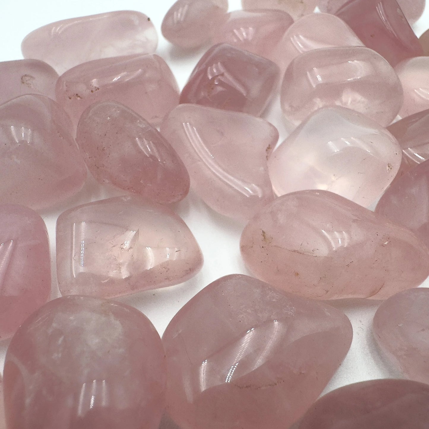Bulk Rose Quartz tumbled stones from Brazil, Pink stones for Emotional Healing