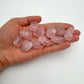 Rose Quartz tumbled stone from Brazil with Pink color, polished finish for mindful calm
