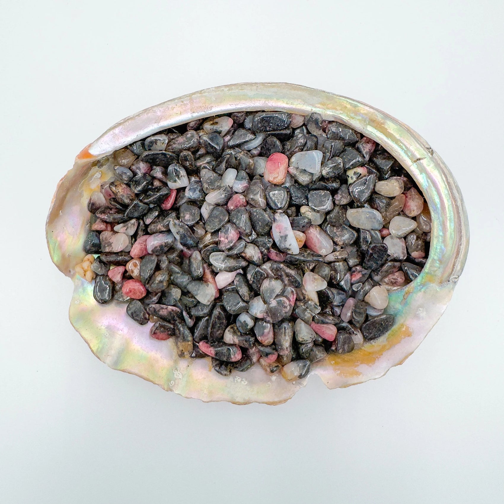 Rhodonite crystal in Pink, Black tones, ethically sourced from Mozambique for Emotional Healing and Love