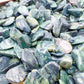 Detail of Kambaba Jasper polished chip, showing characteristic color, linked to Grounding and Stress Relief.
