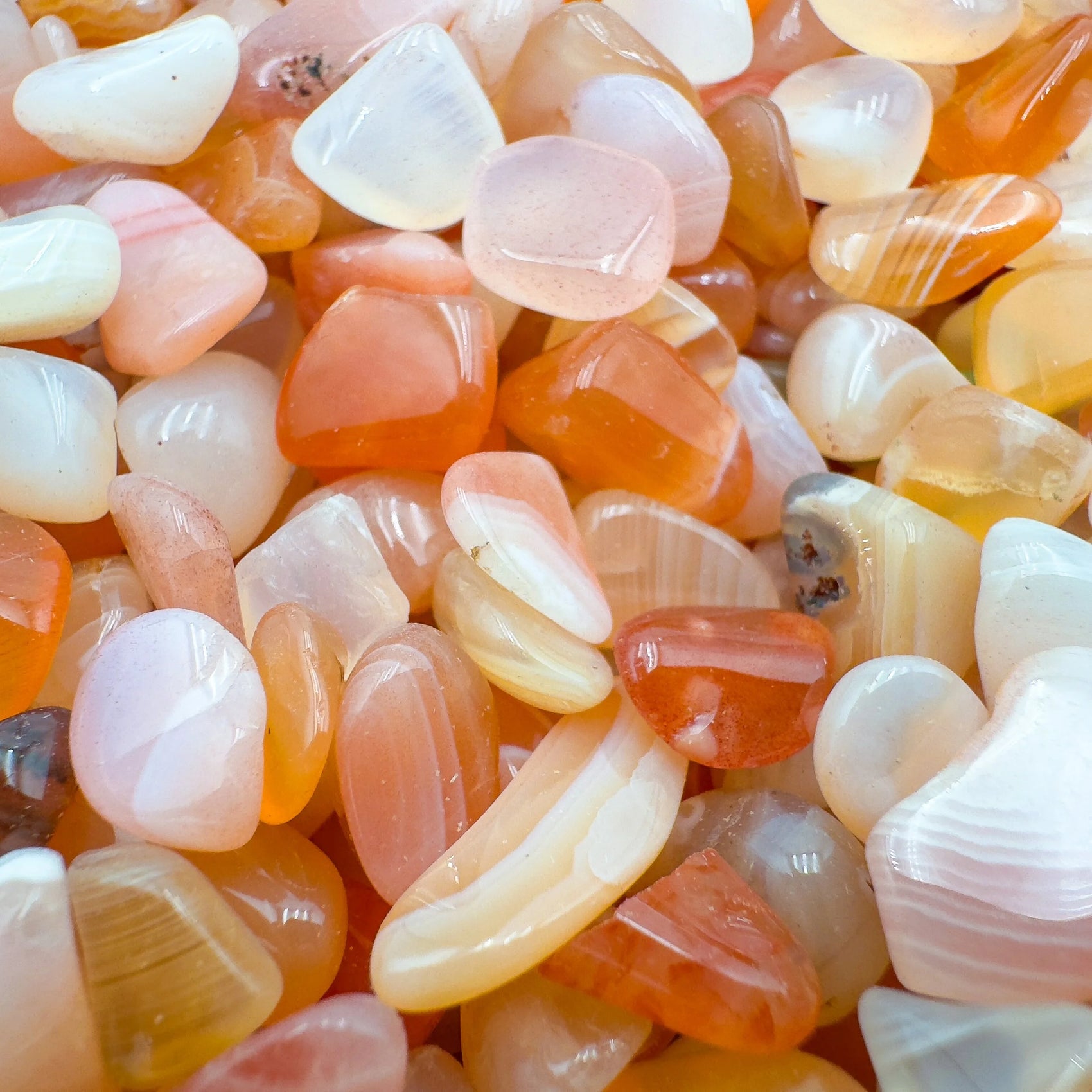 Carnelian crystal from Botswana with Orange, Red color, polished finish for mindful calm