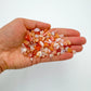 Opposite side of Grade A Carnelian polished chip, sourced from Francistown, Botswana.