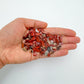 Reverse side of Red Jasper polished chip, showing natural variation, South Africa-sourced.