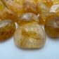 Reverse angle of Golden Healer tumbled stone, sourced from Minas Gerais, Brazil.
