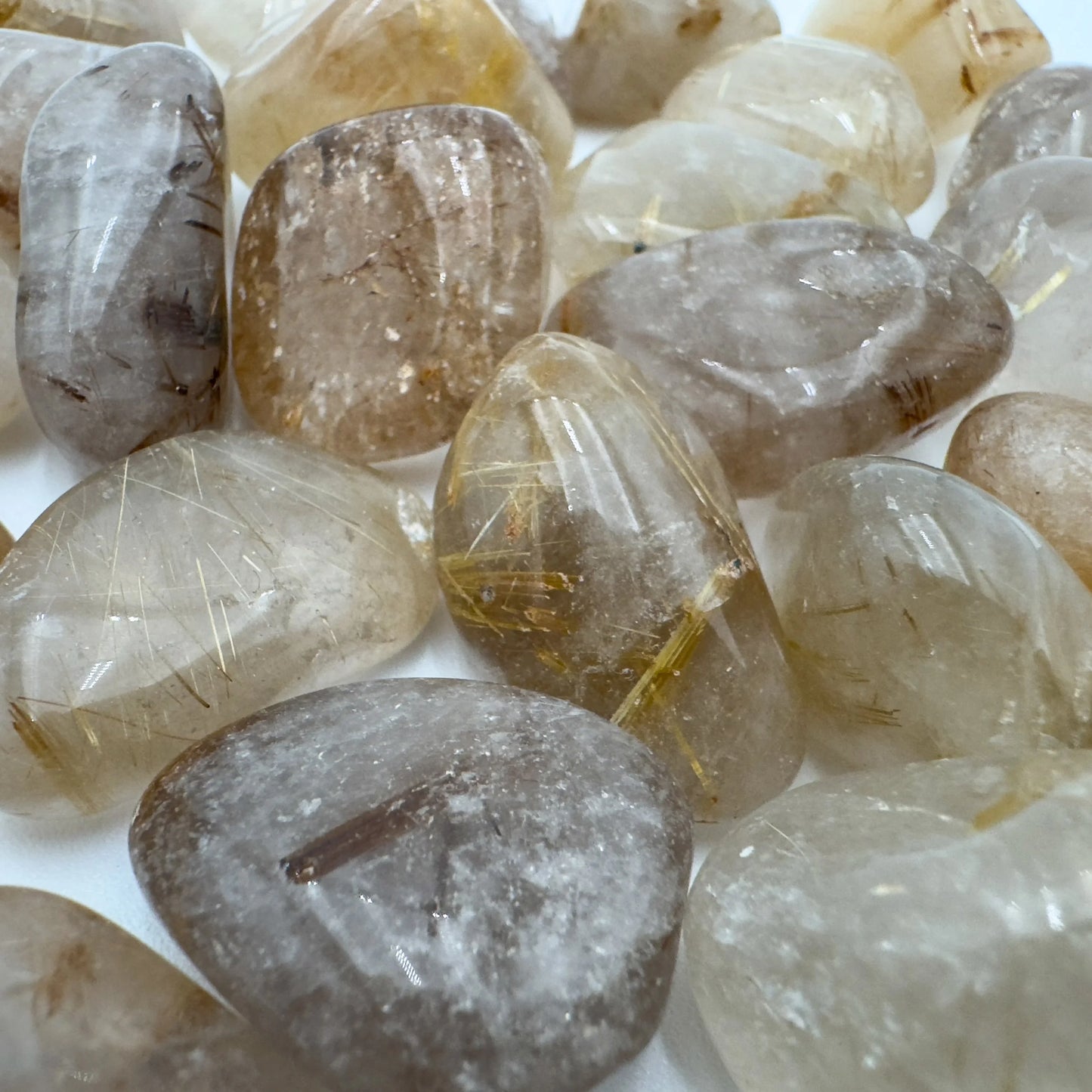 Full profile of Grade AA Quartz tumbled stone ready to ship from Beyond Bohemian