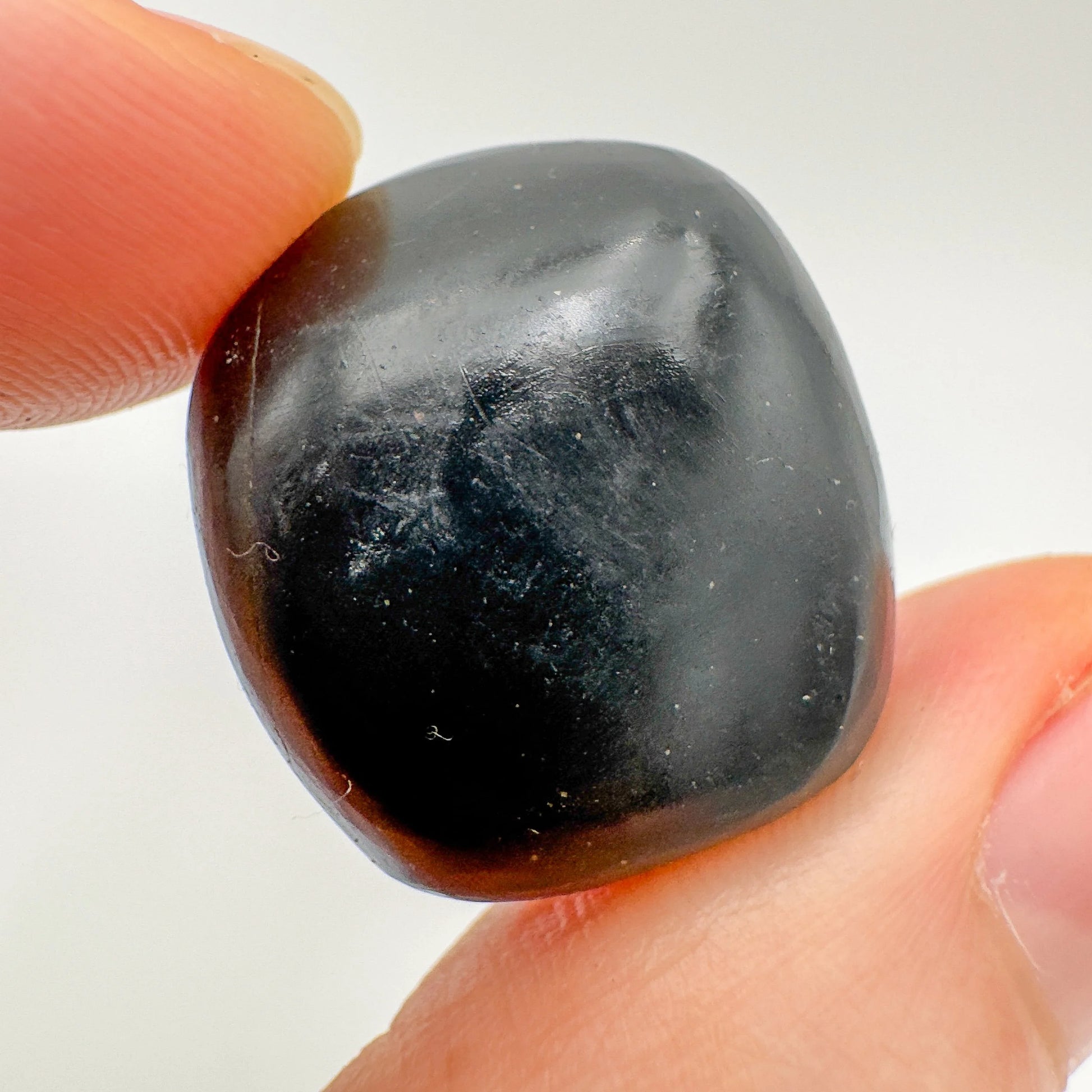 Black Onyx crystal from Peru with Black color, polished finish for mindful calm