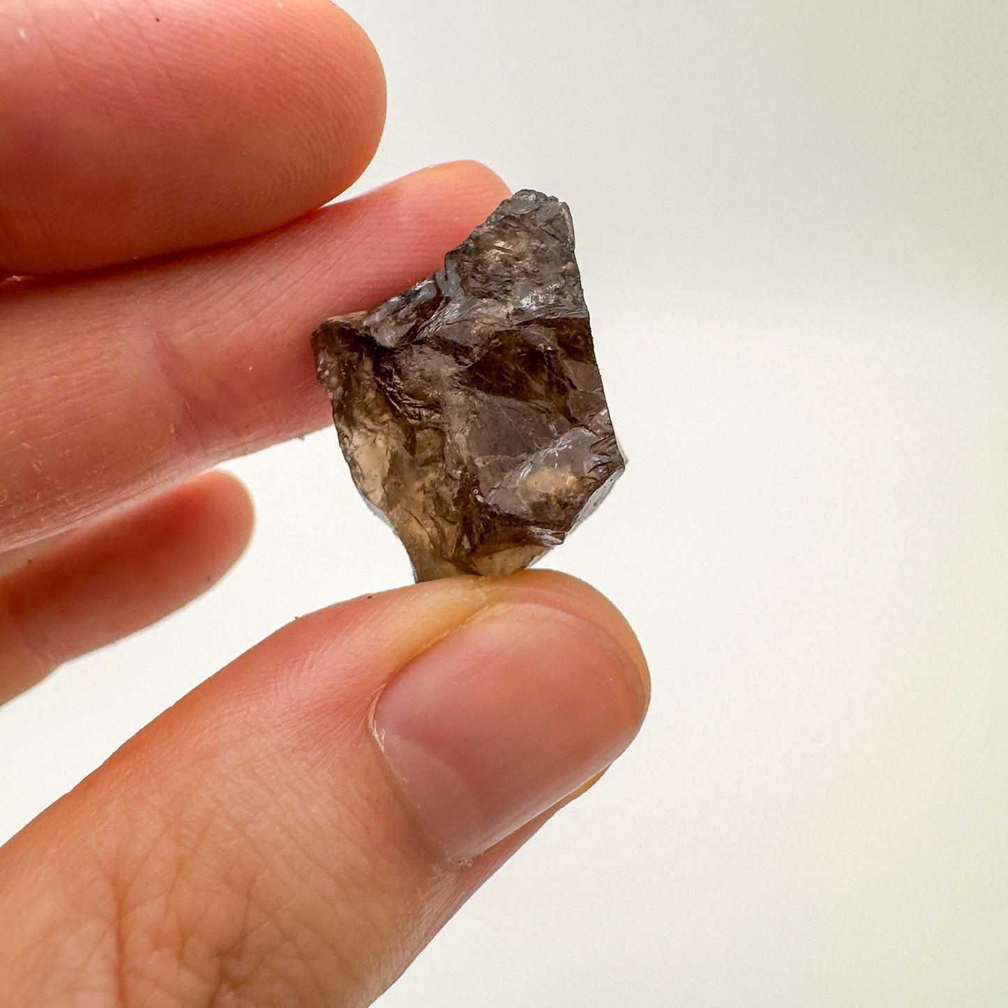 Base detail of Grade AA Smoky Quartz raw