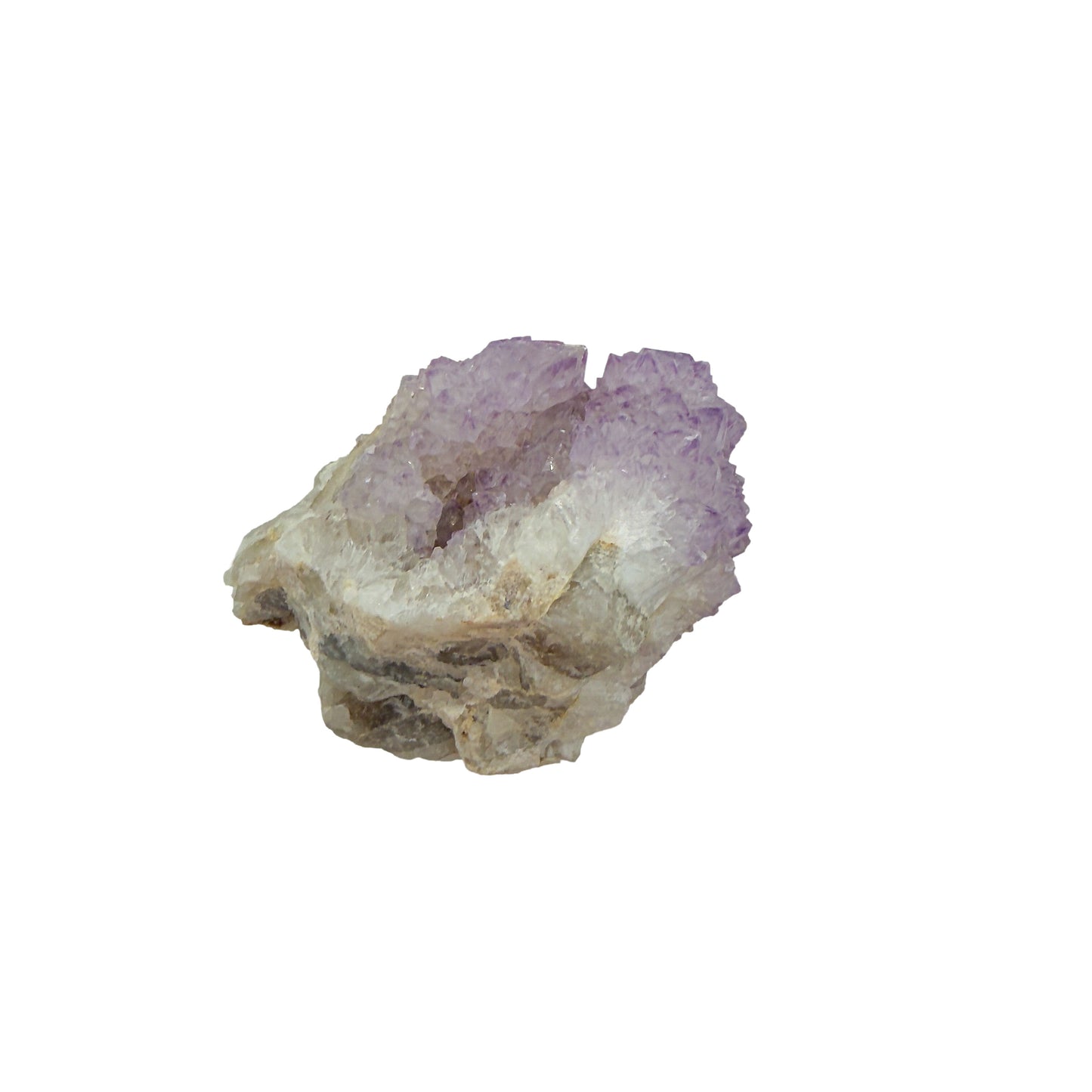 AA-grade cactus spirit quartz specimen from Mpumalanga South Africa, reverse side, full coverage of secondary crystals, 2.37 in L x 1.76 in W x 2.12 in H, 0.32 pounds, specimen 10.