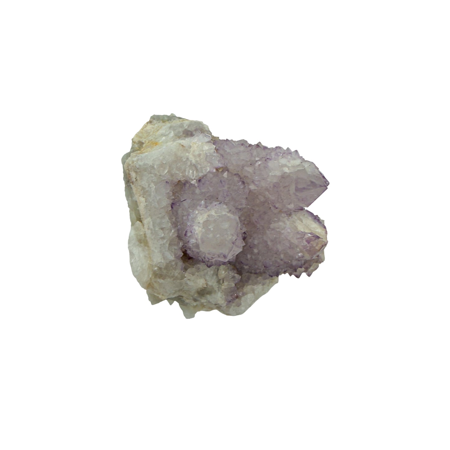 AA-grade cactus spirit quartz specimen from Mpumalanga South Africa, reverse side, full coverage of secondary crystals, 2.61 in L x 1.99 in W x 1.75 in H, 0.28 pounds, specimen 11.