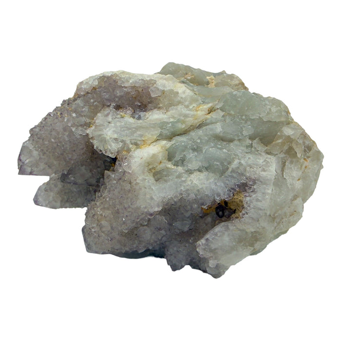 AA-grade cactus spirit quartz specimen from Mpumalanga South Africa, left profile, individual spirit quartz points catching the light, 2.04 in L x 1.66 in W x 2.05 in H, 0.23 pounds, specimen 13.