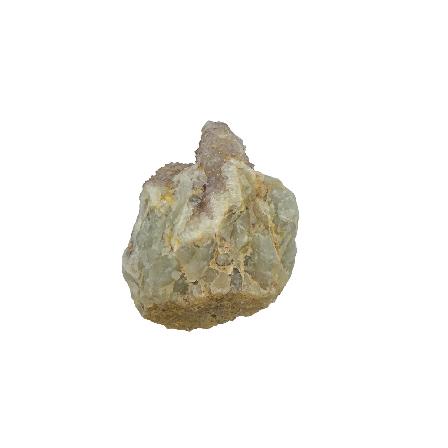 AA-grade cactus spirit quartz specimen from Mpumalanga South Africa, top-down view into the cluster terminations, 2.04 in L x 1.66 in W x 2.05 in H, 0.23 pounds, specimen 13.