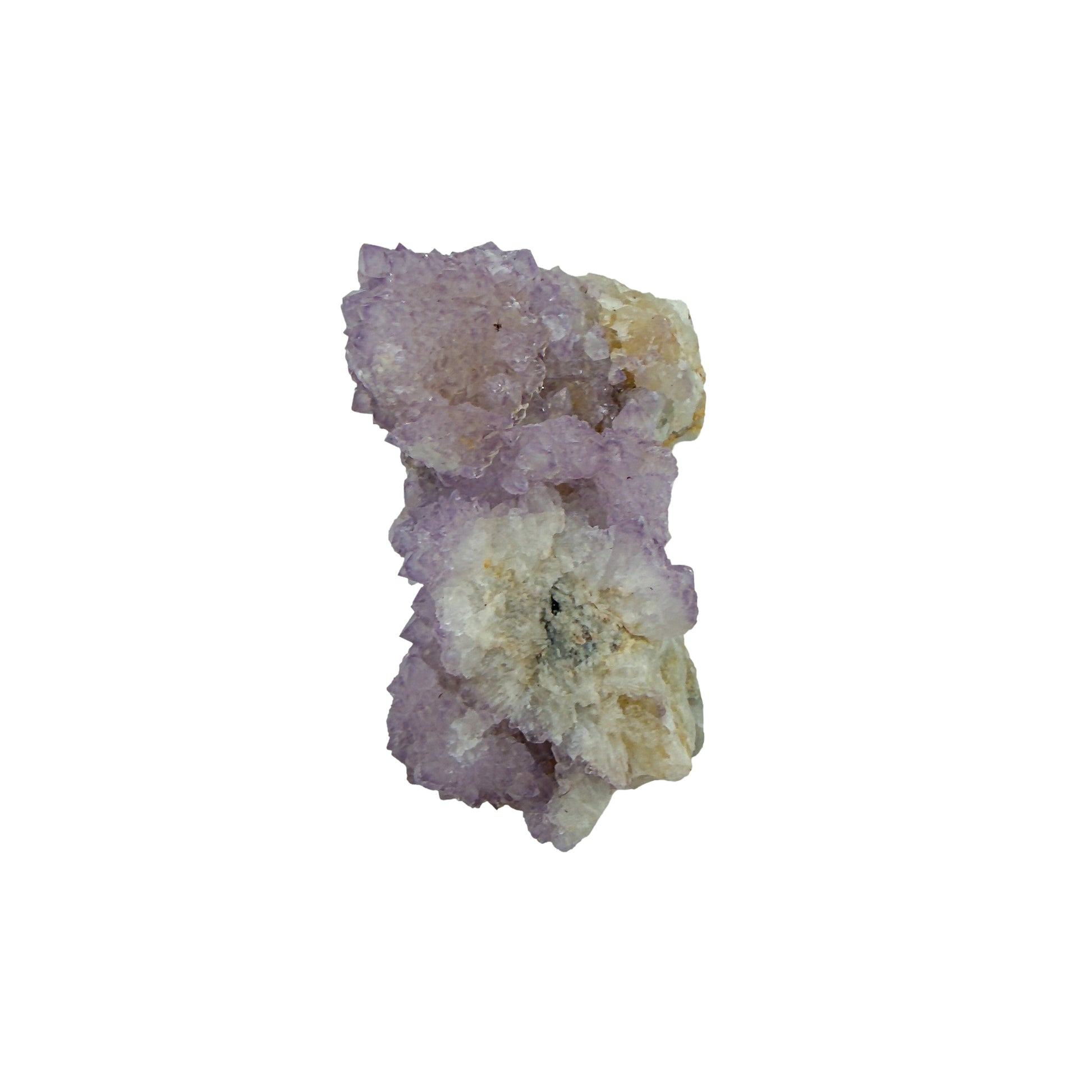 AA-grade cactus spirit quartz specimen from Mpumalanga South Africa, reverse side, full coverage of secondary crystals, 2.56 in L x 1.30 in W x 1.57 in H, 0.20 pounds, specimen 14.