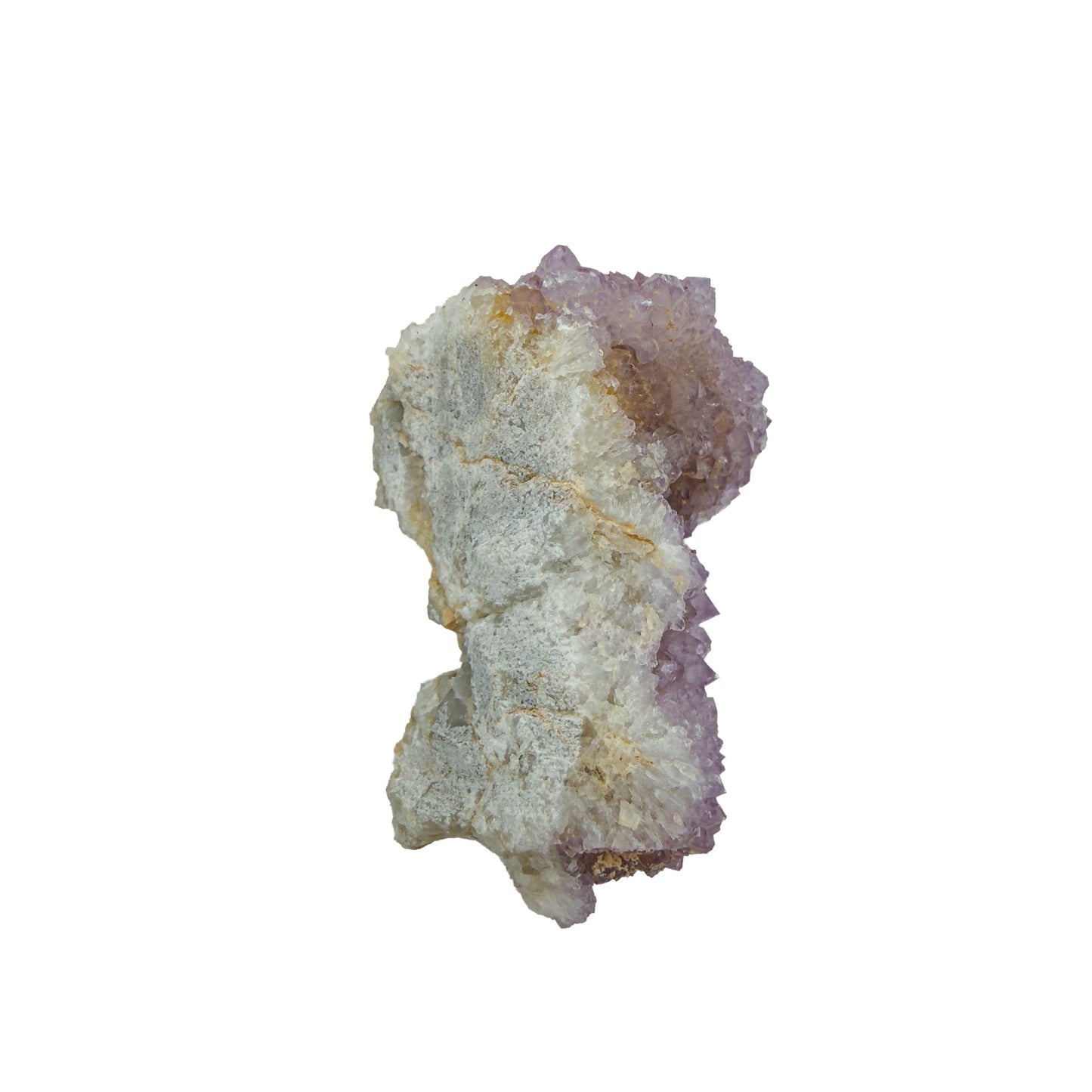 AA-grade cactus spirit quartz specimen from Mpumalanga South Africa, top-down view into the cluster terminations, 2.56 in L x 1.30 in W x 1.57 in H, 0.20 pounds, specimen 14.