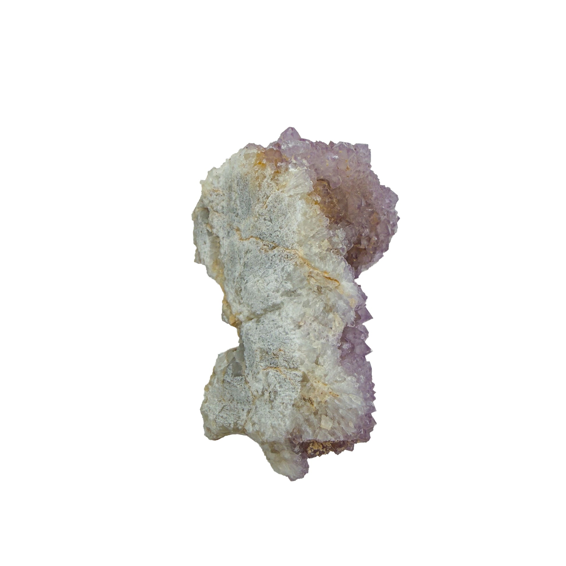 AA-grade cactus spirit quartz specimen from Mpumalanga South Africa, top-down view into the cluster terminations, 2.56 in L x 1.30 in W x 1.57 in H, 0.20 pounds, specimen 14.