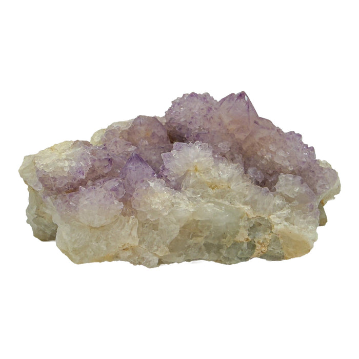 AA-grade cactus spirit quartz specimen from Mpumalanga South Africa, front view, druzy secondary points covering the host crystal, 2.89 in L x 1.86 in W x 1.27 in H, 0.23 pounds, specimen 16.