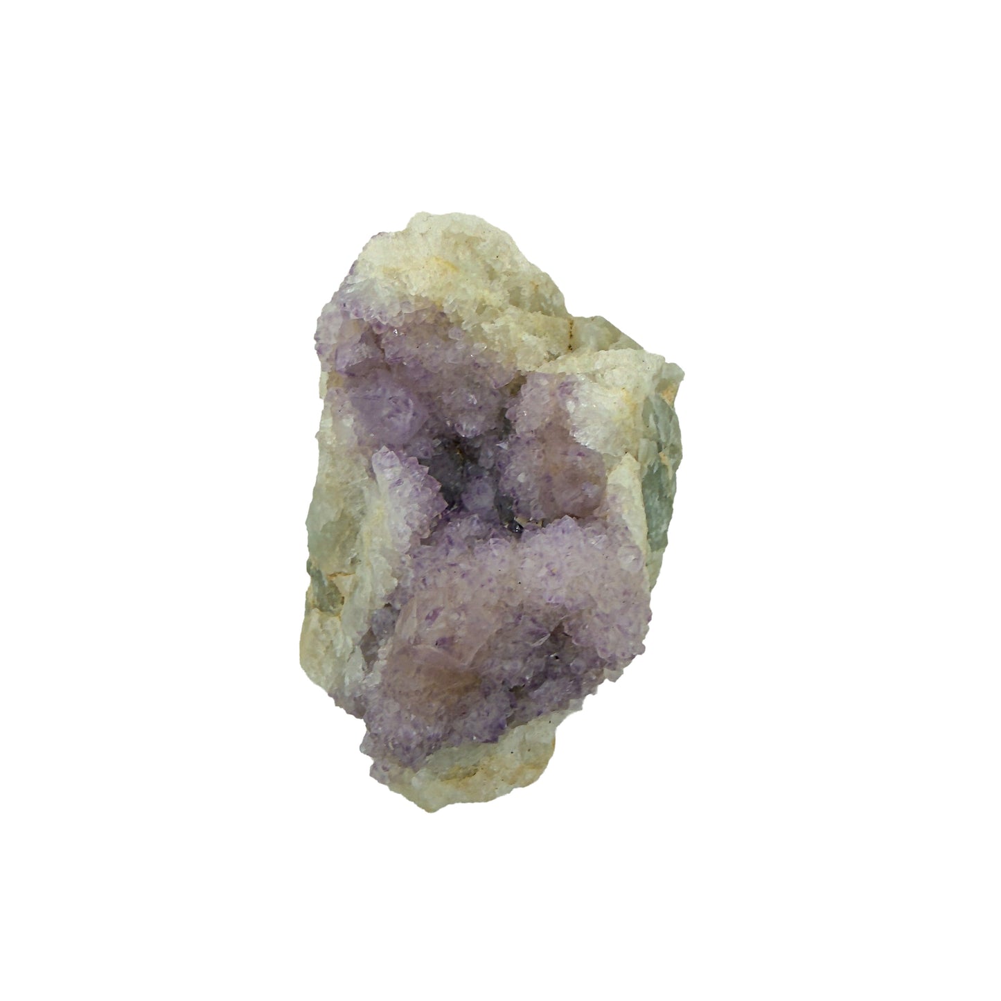 AA-grade cactus spirit quartz specimen from Mpumalanga South Africa, reverse side, full coverage of secondary crystals, 2.89 in L x 1.86 in W x 1.27 in H, 0.23 pounds, specimen 16.