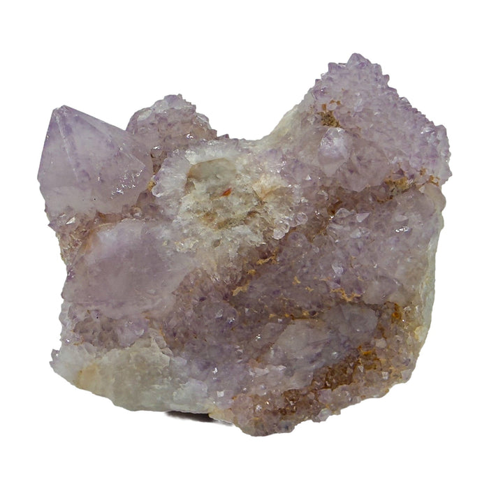 AA-grade cactus spirit quartz specimen from Mpumalanga South Africa, front view, druzy secondary points covering the host crystal, 2.24 in L x 1.94 in W x 1.28 in H, 0.20 pounds, specimen 17.