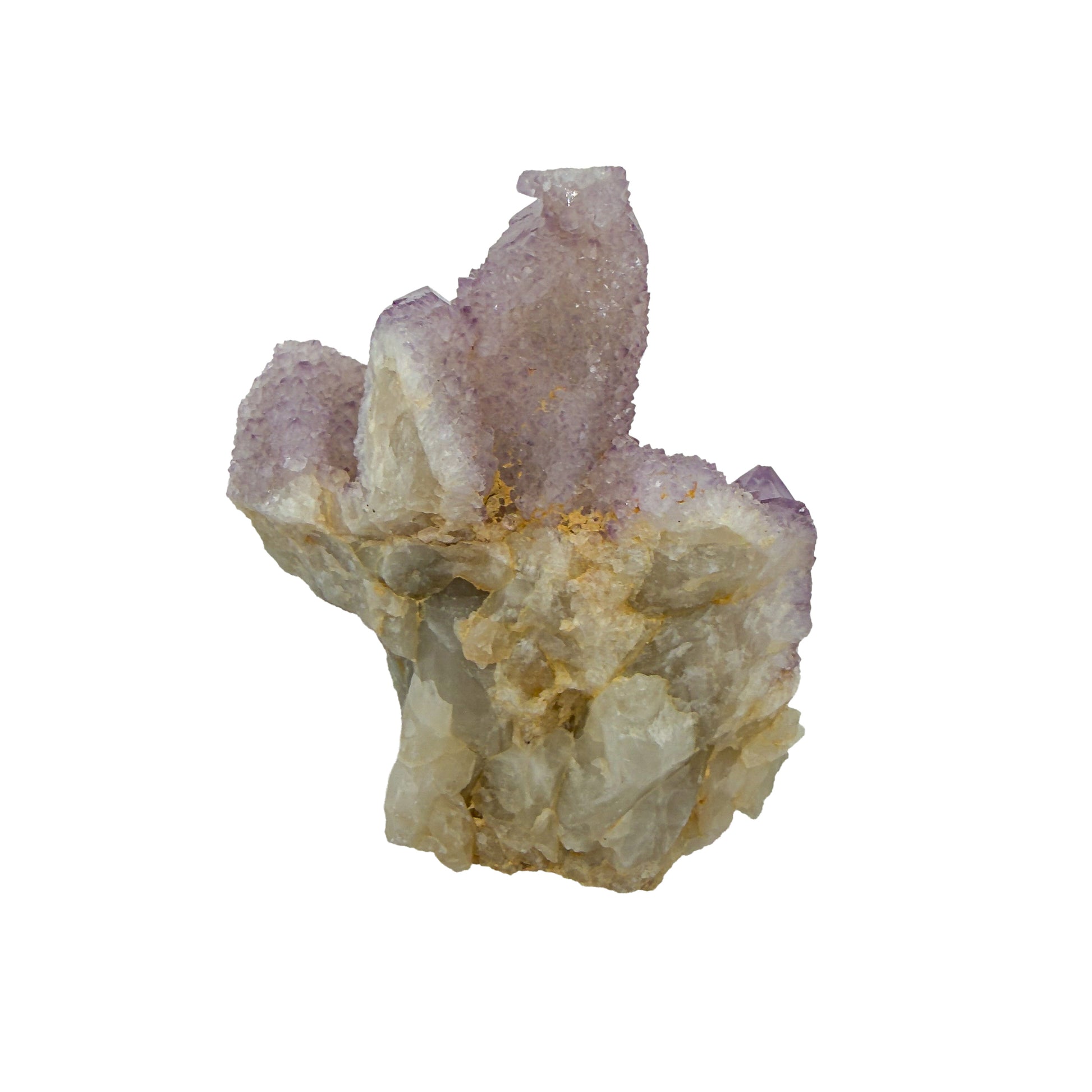AA-grade cactus spirit quartz specimen from Mpumalanga South Africa, top-down view into the cluster terminations, 2.50 in L x 1.31 in W x 2.12 in H, 0.29 pounds, specimen 19.