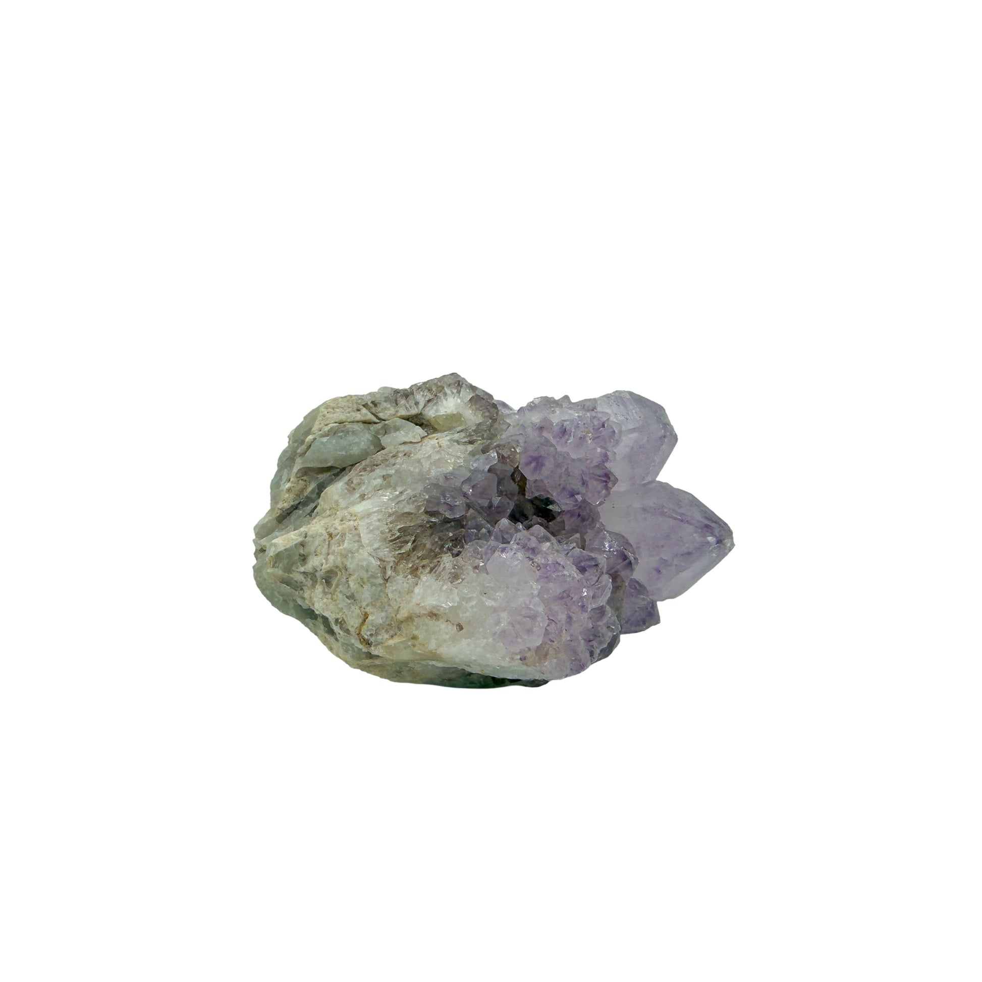 AA-grade cactus spirit quartz specimen from Mpumalanga South Africa, front view, druzy secondary points covering the host crystal, 2.03 in L x 1.77 in W x 1.37 in H, 0.18 pounds, specimen 20.