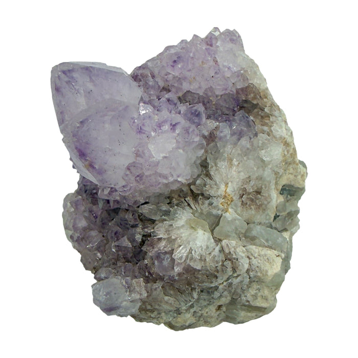 AA-grade cactus spirit quartz specimen from Mpumalanga South Africa, reverse side, full coverage of secondary crystals, 2.03 in L x 1.77 in W x 1.37 in H, 0.18 pounds, specimen 20.