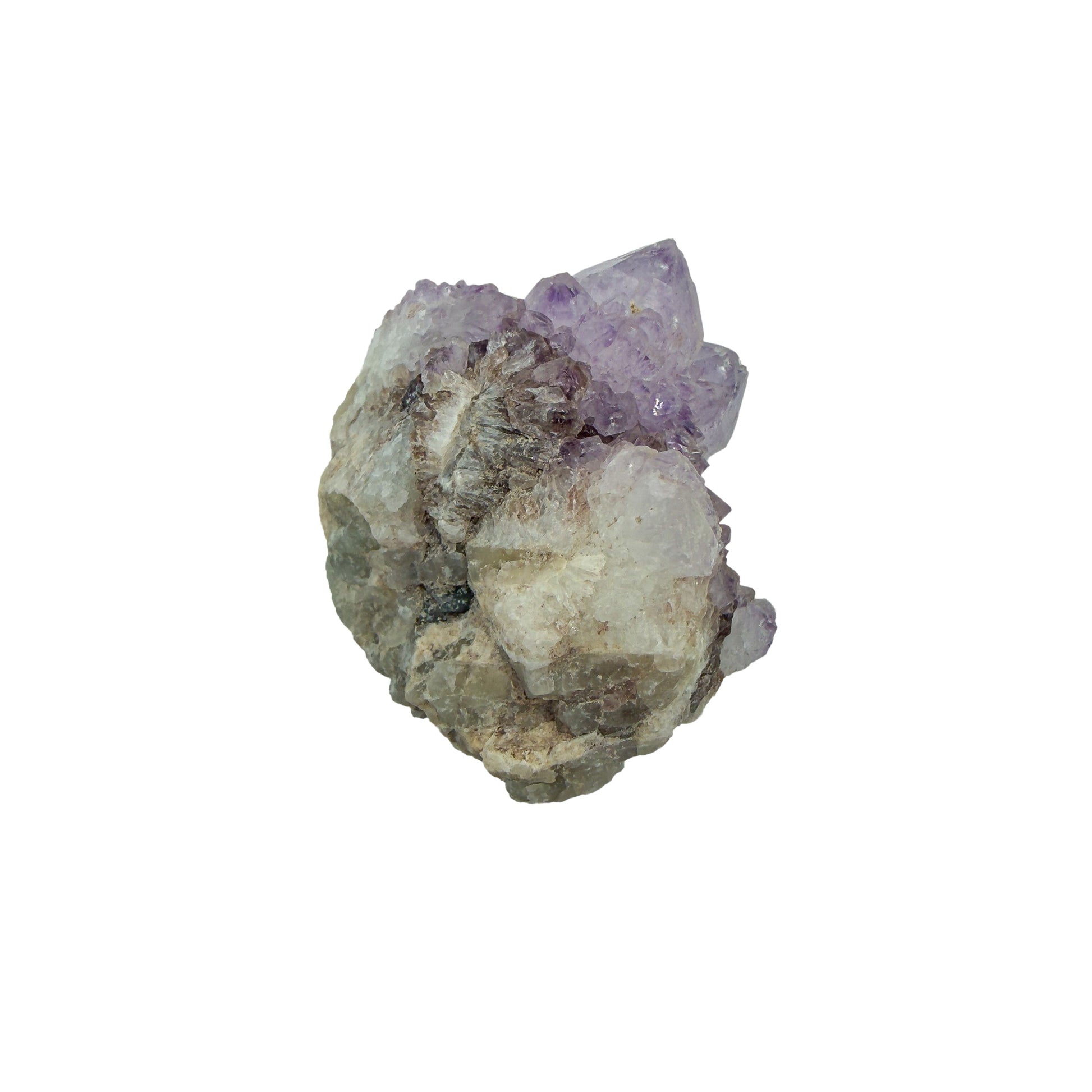 AA-grade cactus spirit quartz specimen from Mpumalanga South Africa, top-down view into the cluster terminations, 2.03 in L x 1.77 in W x 1.37 in H, 0.18 pounds, specimen 20.