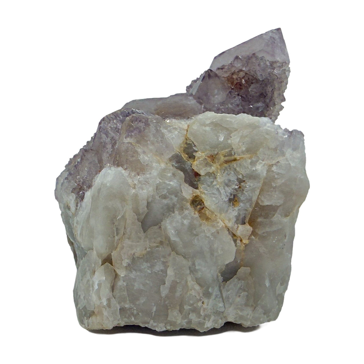 AA-grade cactus spirit quartz specimen from Mpumalanga South Africa, left profile, individual spirit quartz points catching the light, 1.95 in L x 1.73 in W x 1.80 in H, 0.20 pounds, specimen 21.