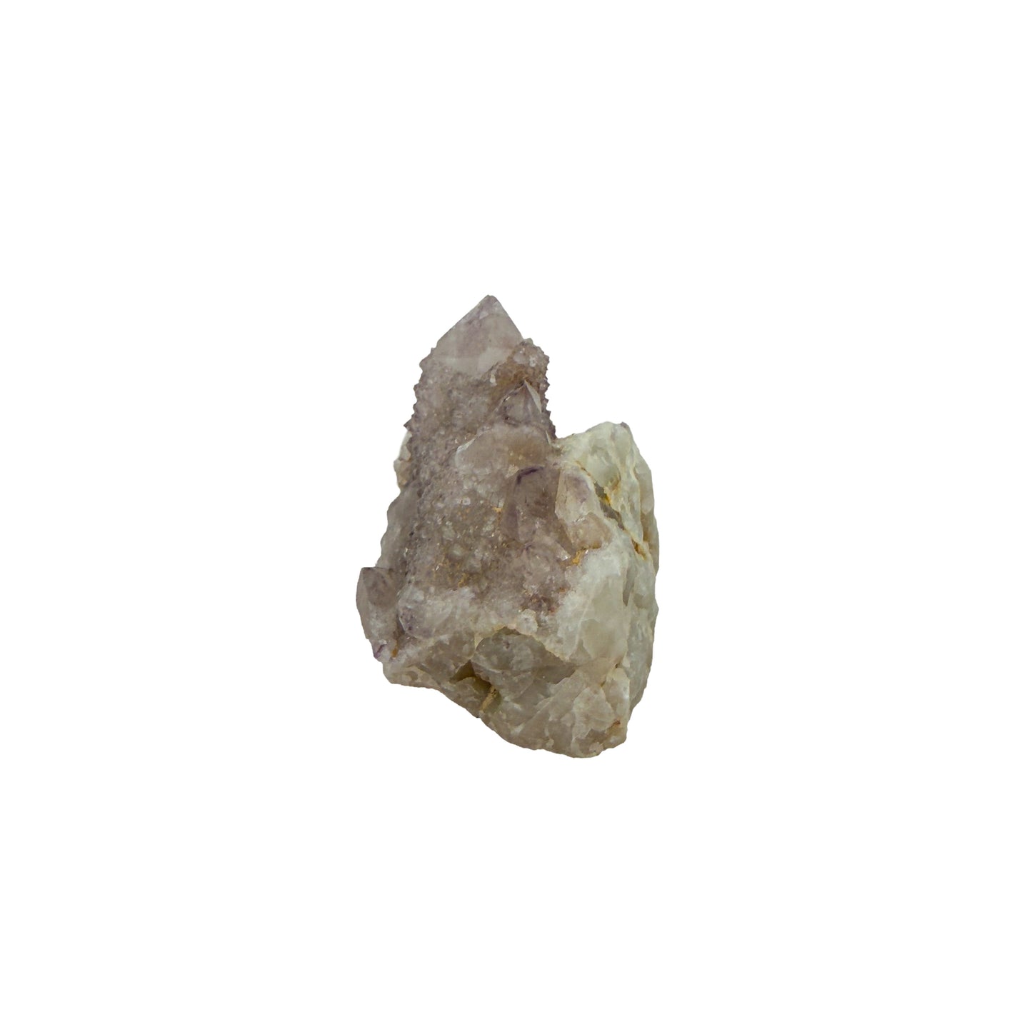 AA-grade cactus spirit quartz specimen from Mpumalanga South Africa, reverse side, full coverage of secondary crystals, 1.95 in L x 1.73 in W x 1.80 in H, 0.20 pounds, specimen 21.