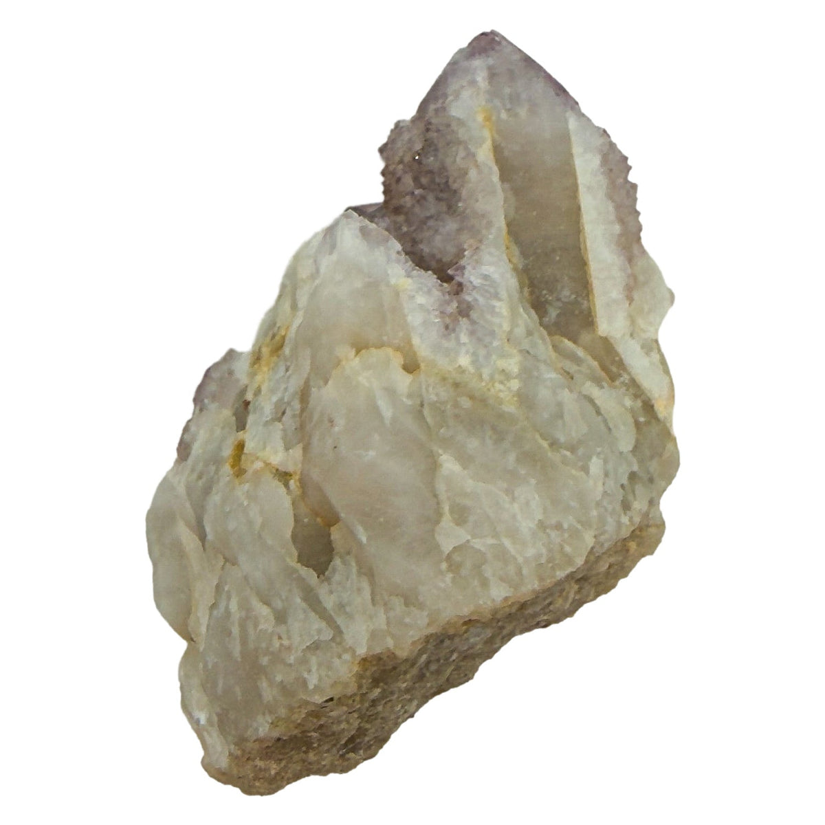 AA-grade cactus spirit quartz specimen from Mpumalanga South Africa, top-down view into the cluster terminations, 1.95 in L x 1.73 in W x 1.80 in H, 0.20 pounds, specimen 21.
