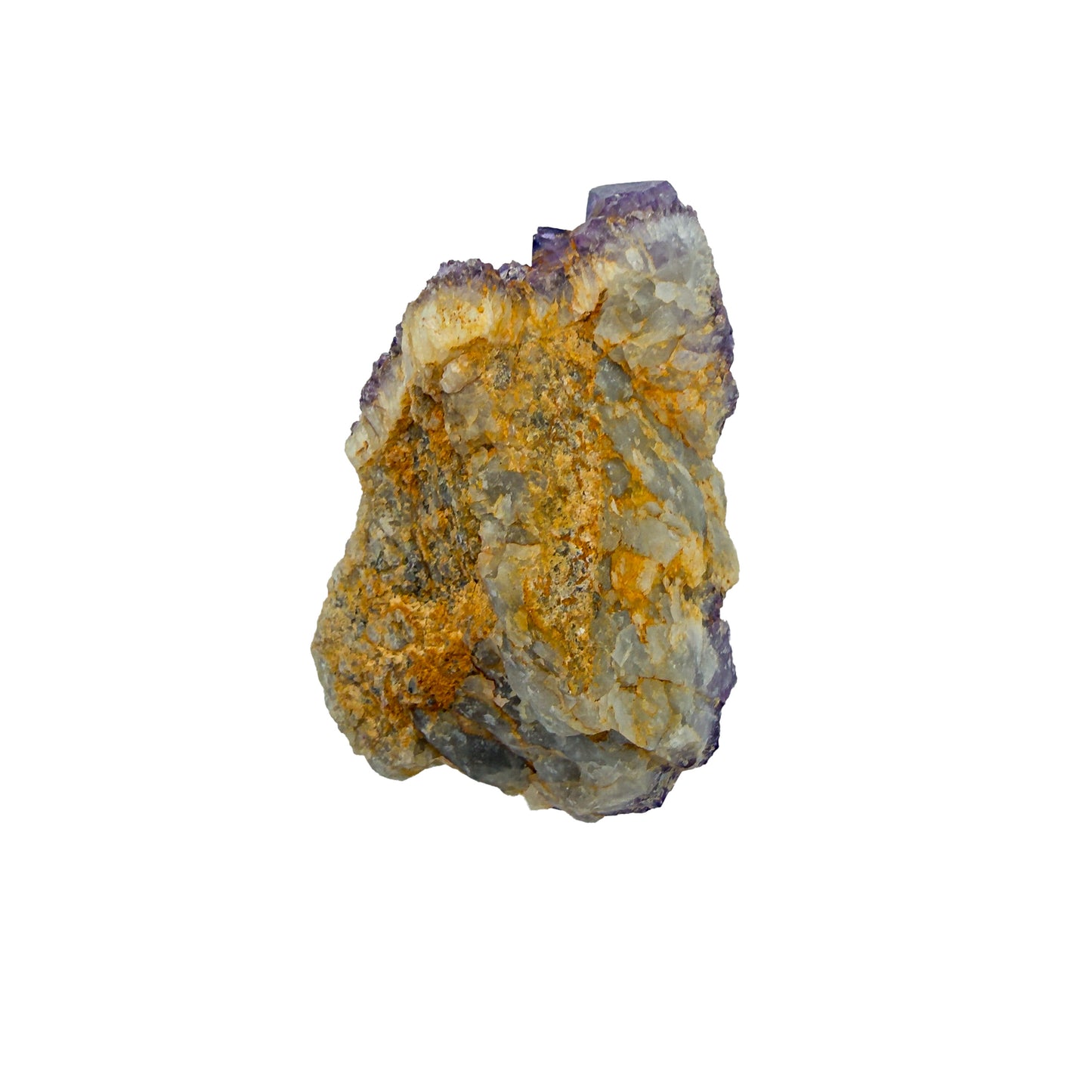 AA-grade cactus spirit quartz specimen from Mpumalanga South Africa, top-down view into the cluster terminations, 2.73 in L x 1.59 in W x 1.67 in H, 0.25 pounds, specimen 23.