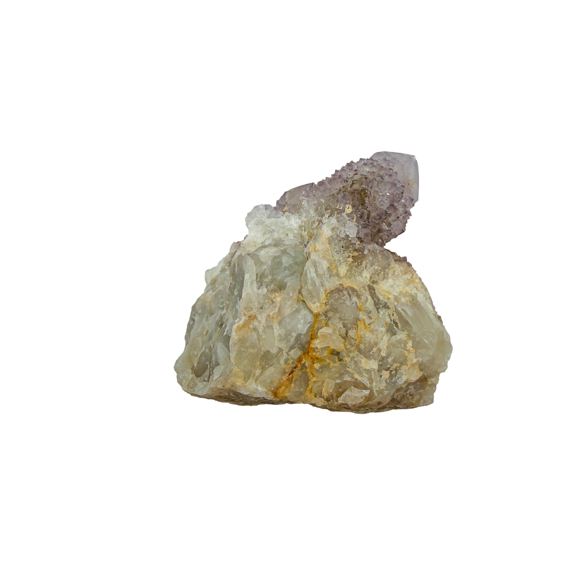 AA-grade cactus spirit quartz specimen from Mpumalanga South Africa, reverse side, full coverage of secondary crystals, 1.83 in L x 1.22 in W x 1.85 in H, 0.19 pounds, specimen 3.