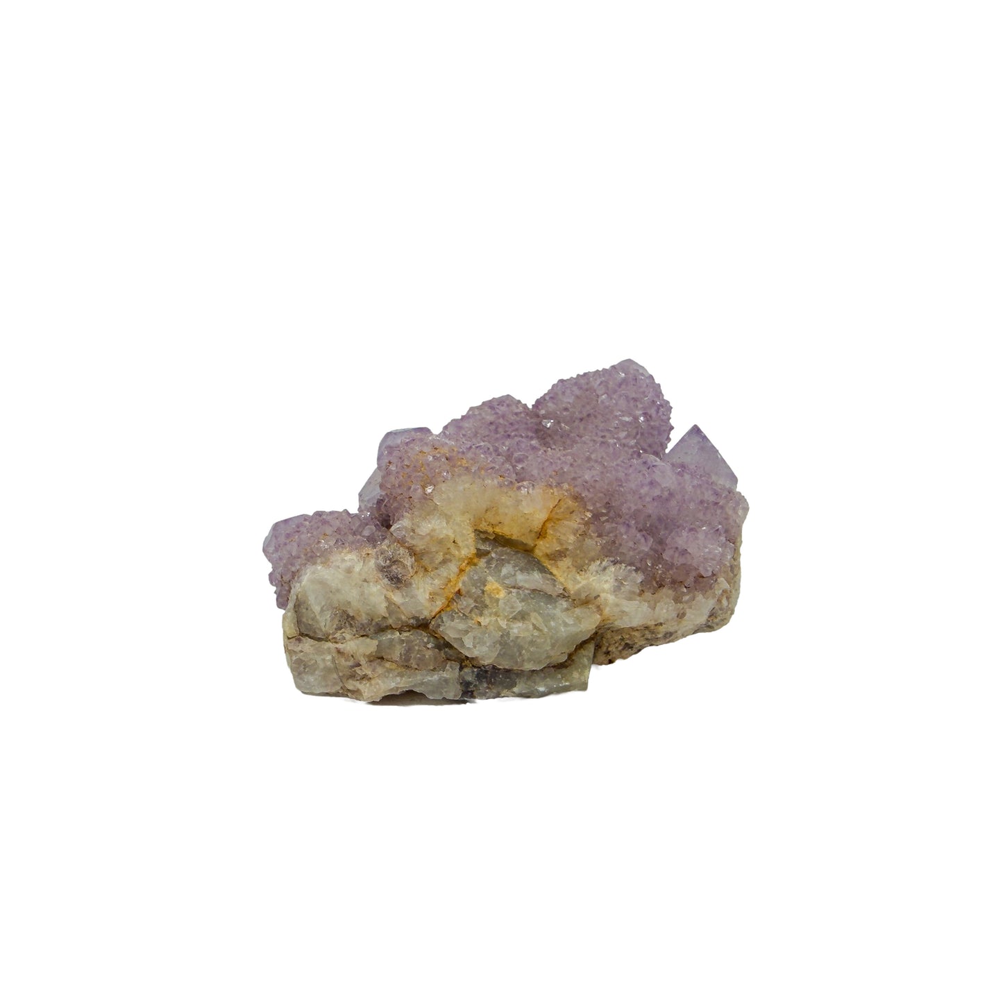 AA-grade cactus spirit quartz specimen from Mpumalanga South Africa, front view, druzy secondary points covering the host crystal, 2.06 in L x 1.77 in W x 0.86 in H, 0.15 pounds, specimen 5.