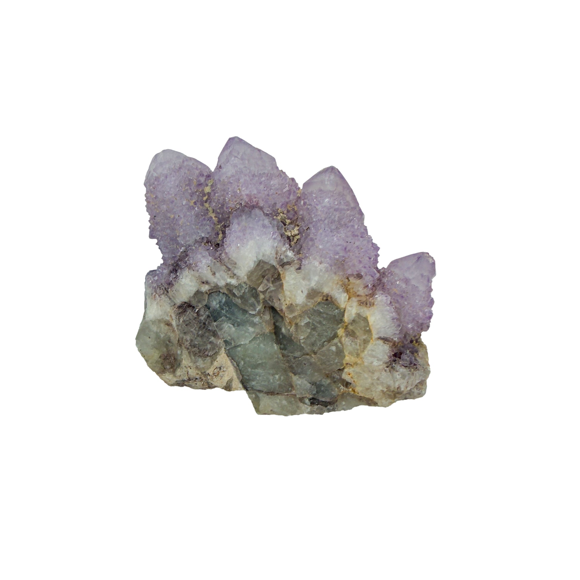 AA-grade cactus spirit quartz specimen from Mpumalanga South Africa, top-down view into the cluster terminations, 2.06 in L x 1.77 in W x 0.86 in H, 0.15 pounds, specimen 5.