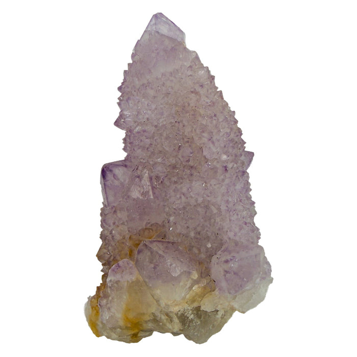 AA-grade cactus spirit quartz specimen from Mpumalanga South Africa, reverse side, full coverage of secondary crystals, 2.69 in L x 1.26 in W x 1.07 in H, 0.14 pounds, specimen 8.