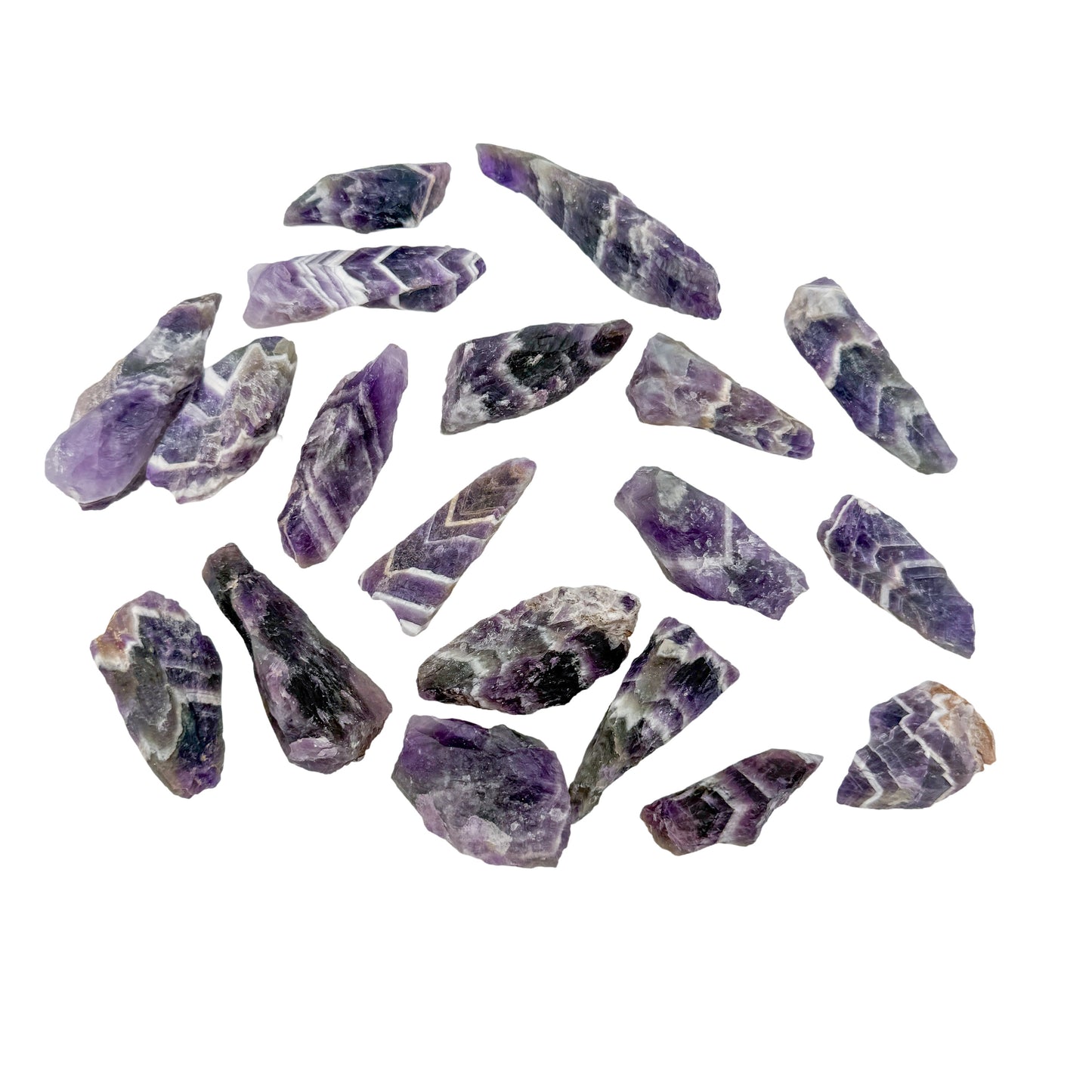 Chevron Amethyst Raw Crystals from Copperbelt Province, Zambia, AA grade, photo 2 of 8