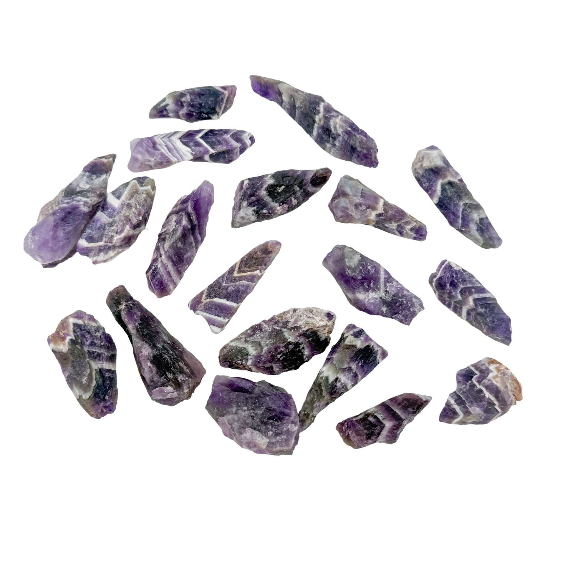 Chevron Amethyst Raw Crystals from Copperbelt Province, Zambia, AA grade, photo 2 of 8