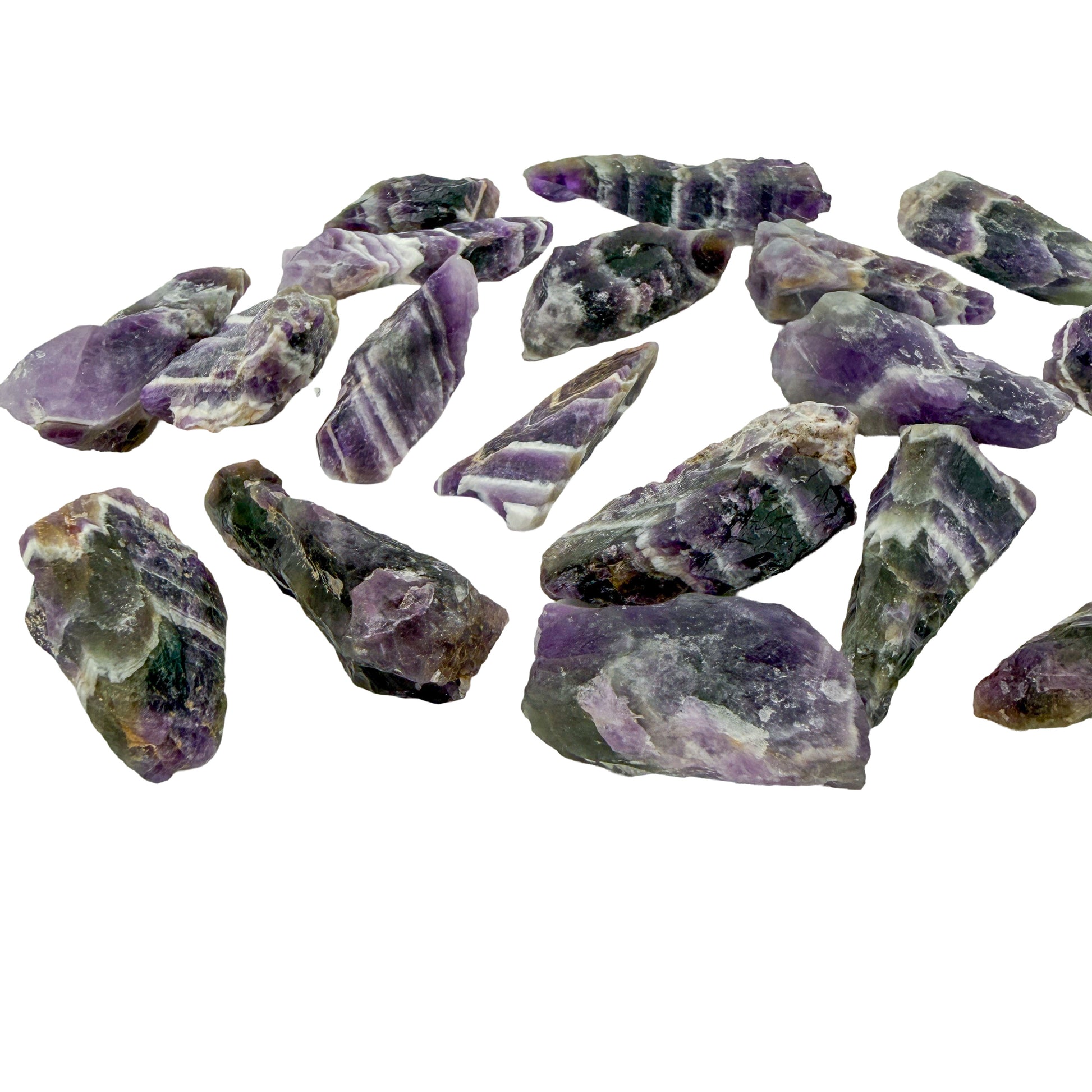 Chevron Amethyst Raw Crystals from Copperbelt Province, Zambia, AA grade, photo 3 of 8