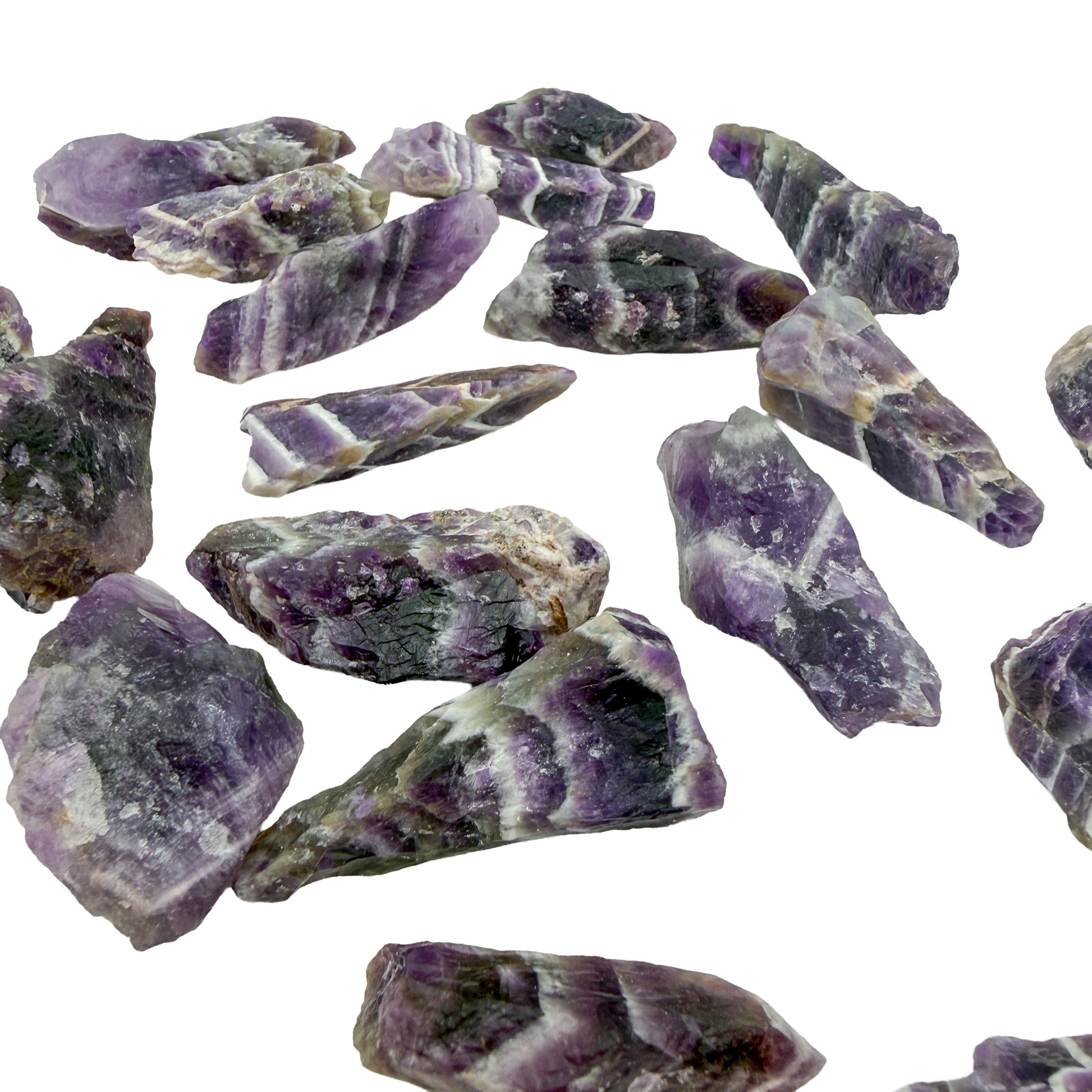 Chevron Amethyst Raw Crystals from Copperbelt Province, Zambia, AA grade, photo 4 of 8