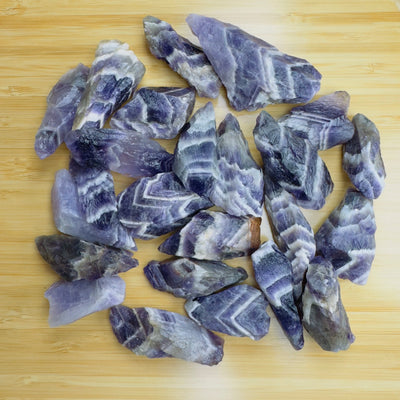 Ethically sourced Grade AA Chevron Amethyst raw from Copperbelt Province, Zambia at Beyond Bohemian