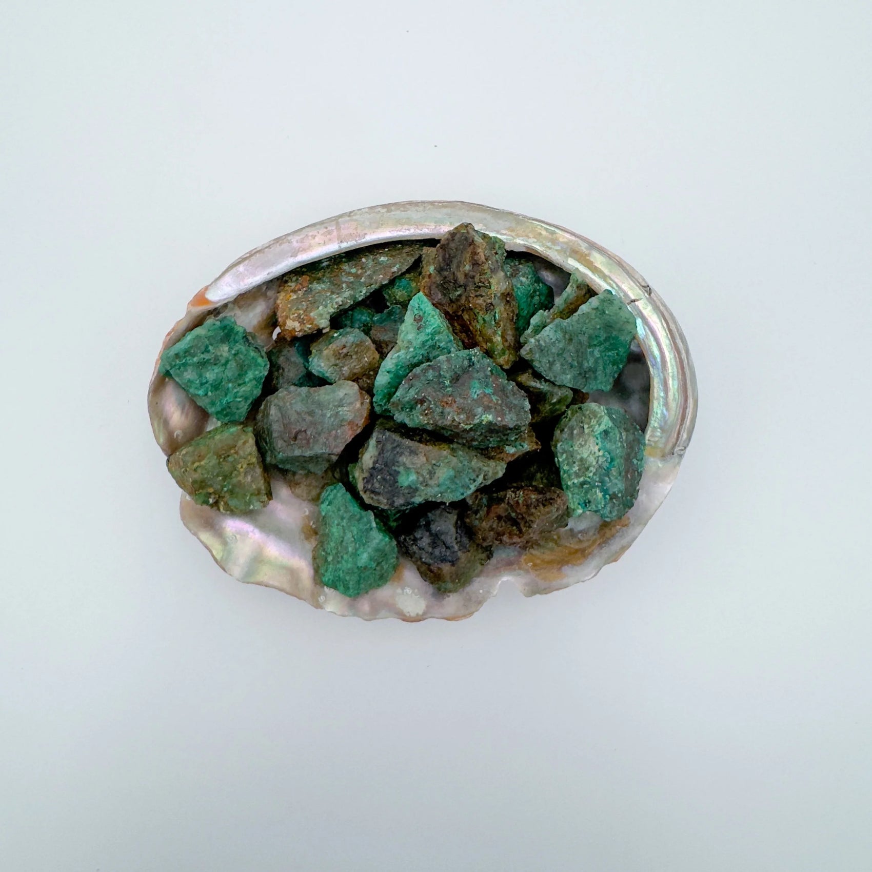 Chrysocolla raw stone in Blue, Green tones, ethically sourced from Madagascar for Emotional Healing and Stress Relief