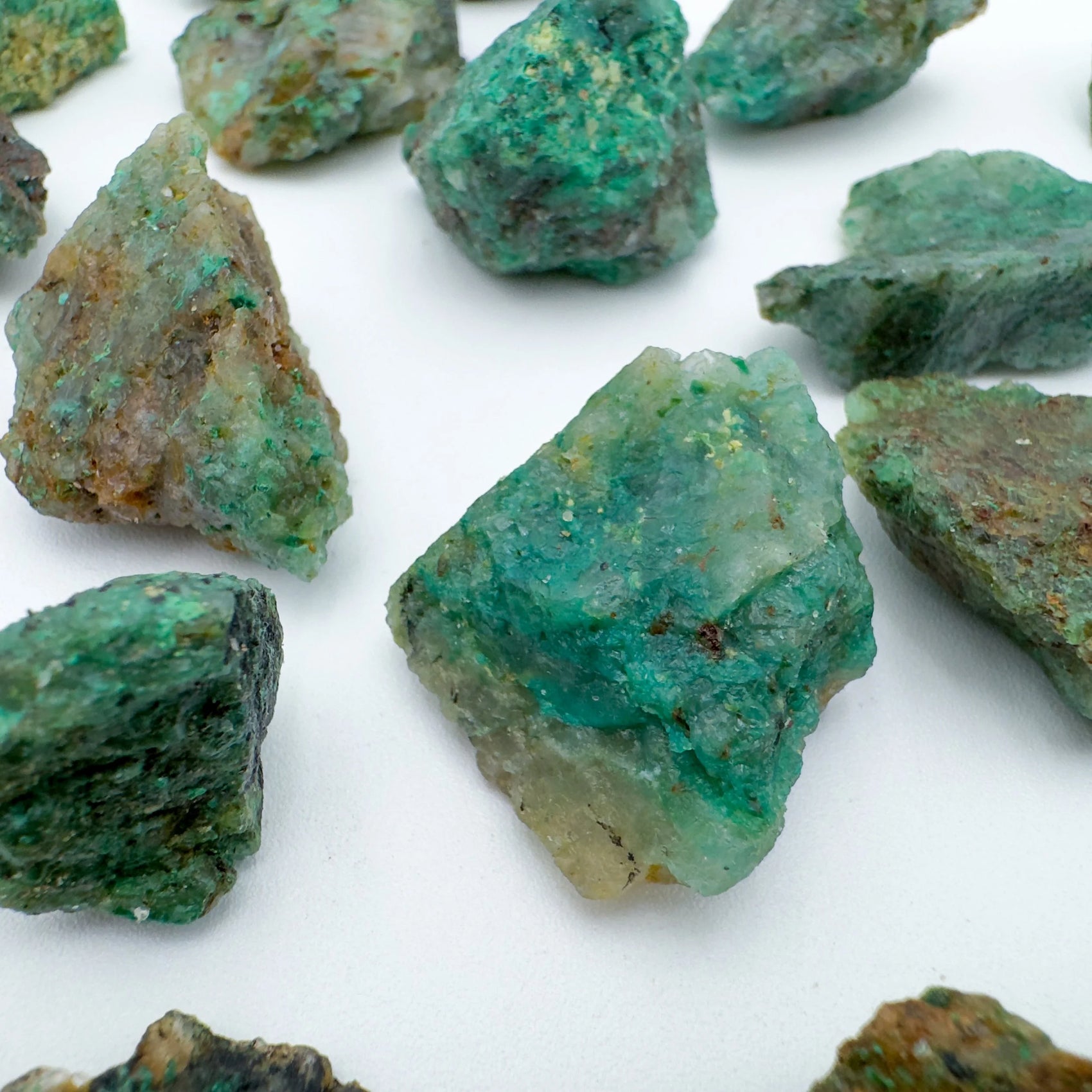 Bulk Chrysocolla raw stones from Madagascar, Blue, Green stones for Emotional Healing