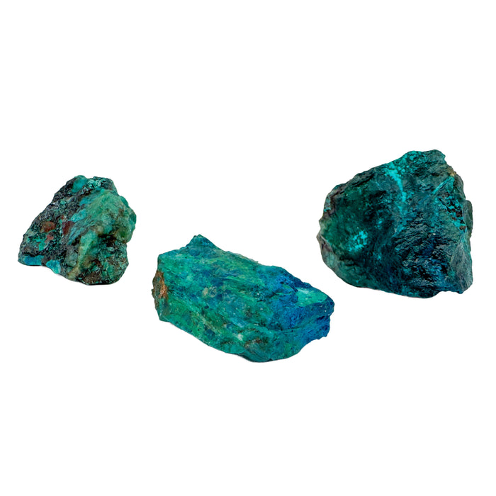 Chrysocolla and Shattuckite Raw Stones, A grade, 2 to 3 inch, from Kunene, Namibia