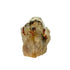 Primary crystal face of a 0.44 pound natural citrine cluster, no. 1, showing pale amber crystal faces over a raw base.