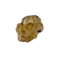 The left profile of citrine cluster no. 1, 2.81 inches tall, soft golden colour with smoky grey zoning.