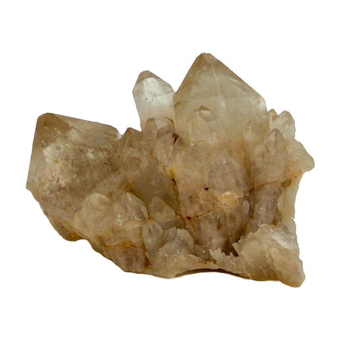 A-grade natural citrine cluster no. 4 from Haut-Lomami, DR Congo, right profile, honey-toned quartz terminations, 2.46 inches long.