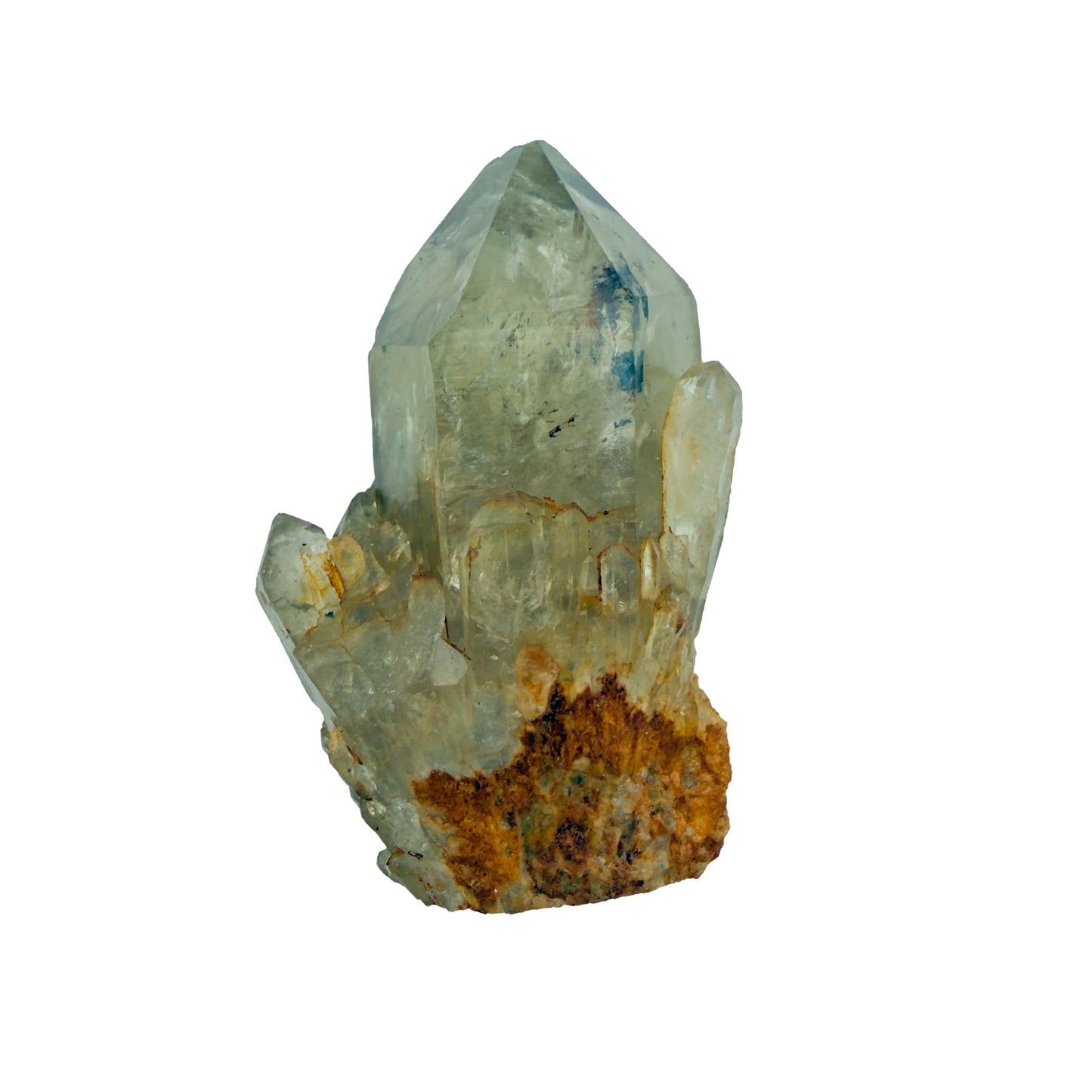 Untreated citrine specimen no. 6 seen from the top-down view, 0.23 lb of naturally yellow quartz from the DR Congo.