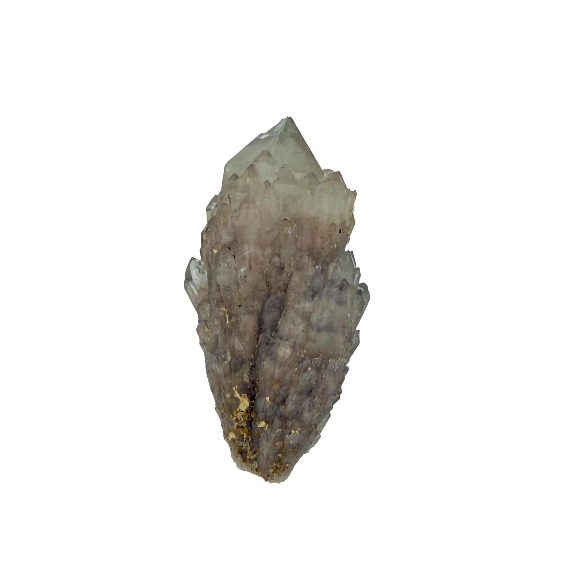 Congo natural citrine cluster no. 9 at the reverse side, 1.87 inches wide, hand-finished with jojoba oil.