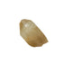 The primary crystal face of citrine cluster no. 10, 2.28 inches tall, soft golden colour with smoky grey zoning.
