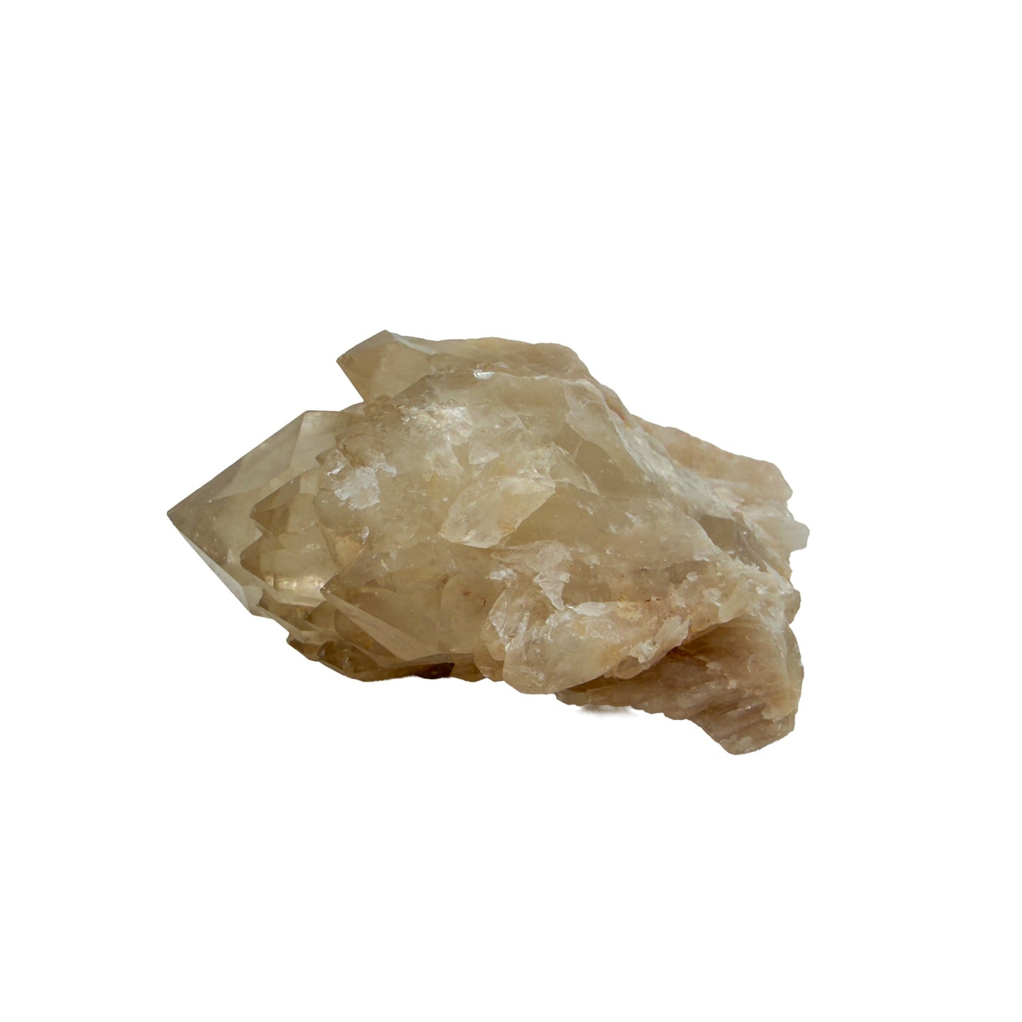 Untreated citrine specimen no. 11 seen from the primary crystal face, 0.30 lb of naturally yellow quartz from the DR Congo.